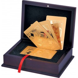 Карты игральные в деревянной коробке HB-008