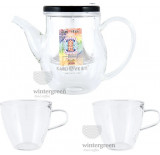 Подарочный набор Гунфу (чайник объем 500 мл + 2 чашки по 150мл) K-327